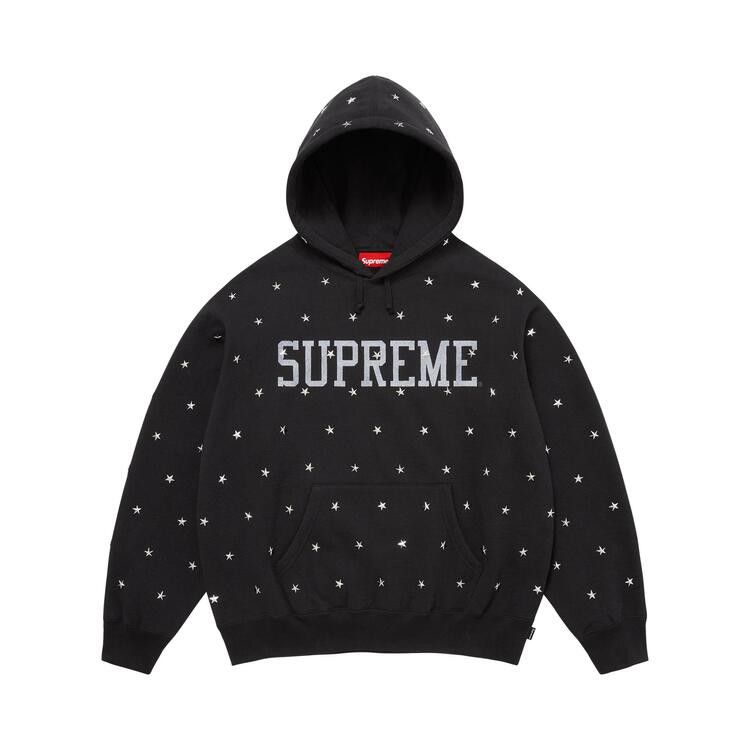 

Толстовка Supreme Stars Studded Hooded Sweatshirt 'Black'