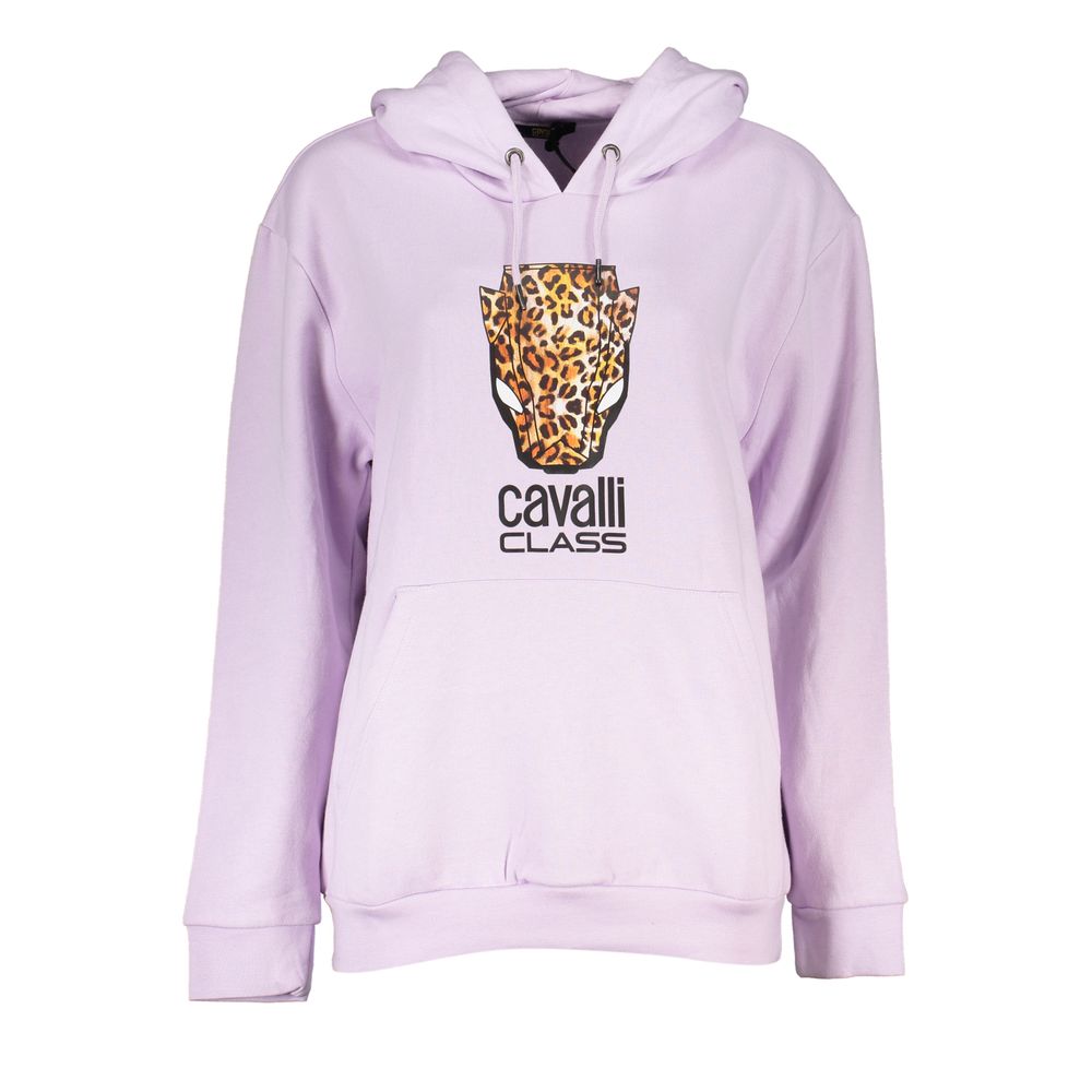 

Фиолетовый хлопковый свитер cavalli CLASS