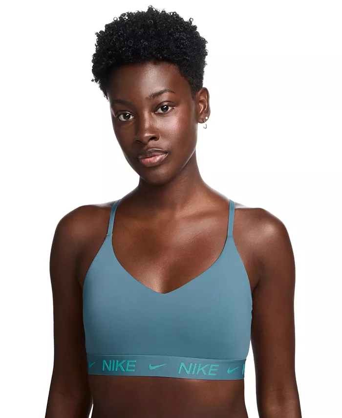 

Женский спортивный бюстгальтер Indy Light-Support с мягкими вставками Nike, синий