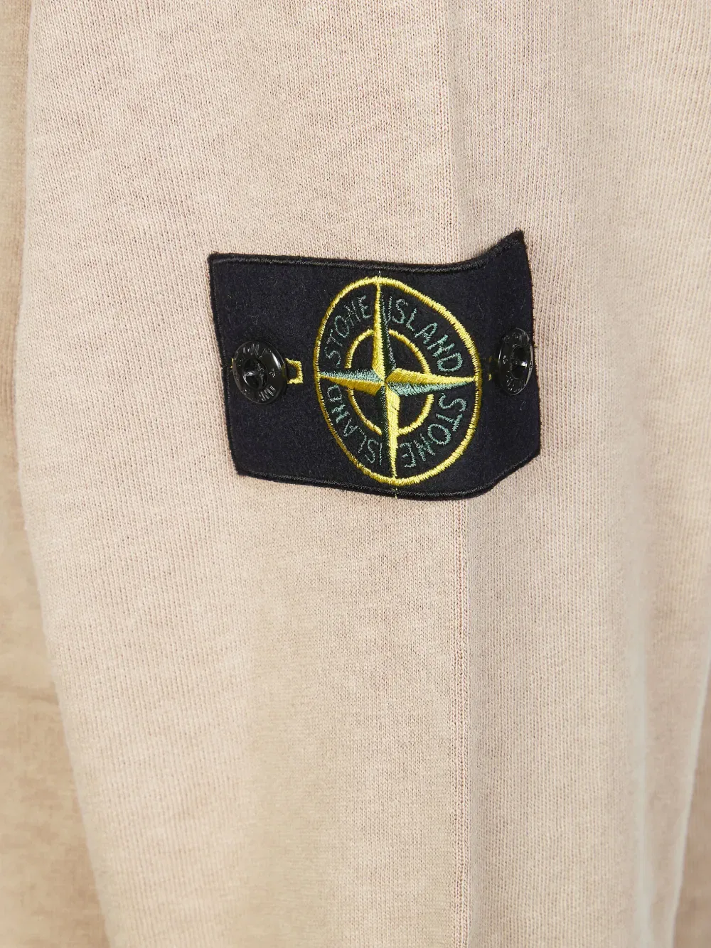 Толстовка с круглым вырезом и нашивкой с логотипом Stone Island, нейтральный — фото 3