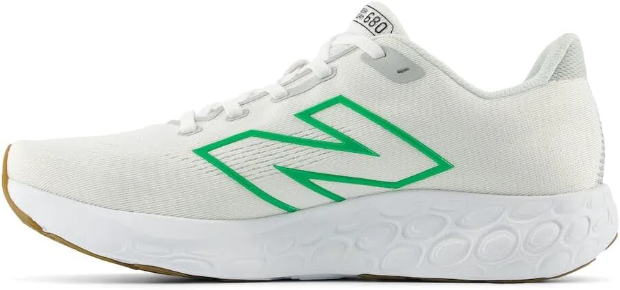 Мужские кроссовки New Balance Fresh Foam 680 V8, белый/серый/зеленый — фото 2