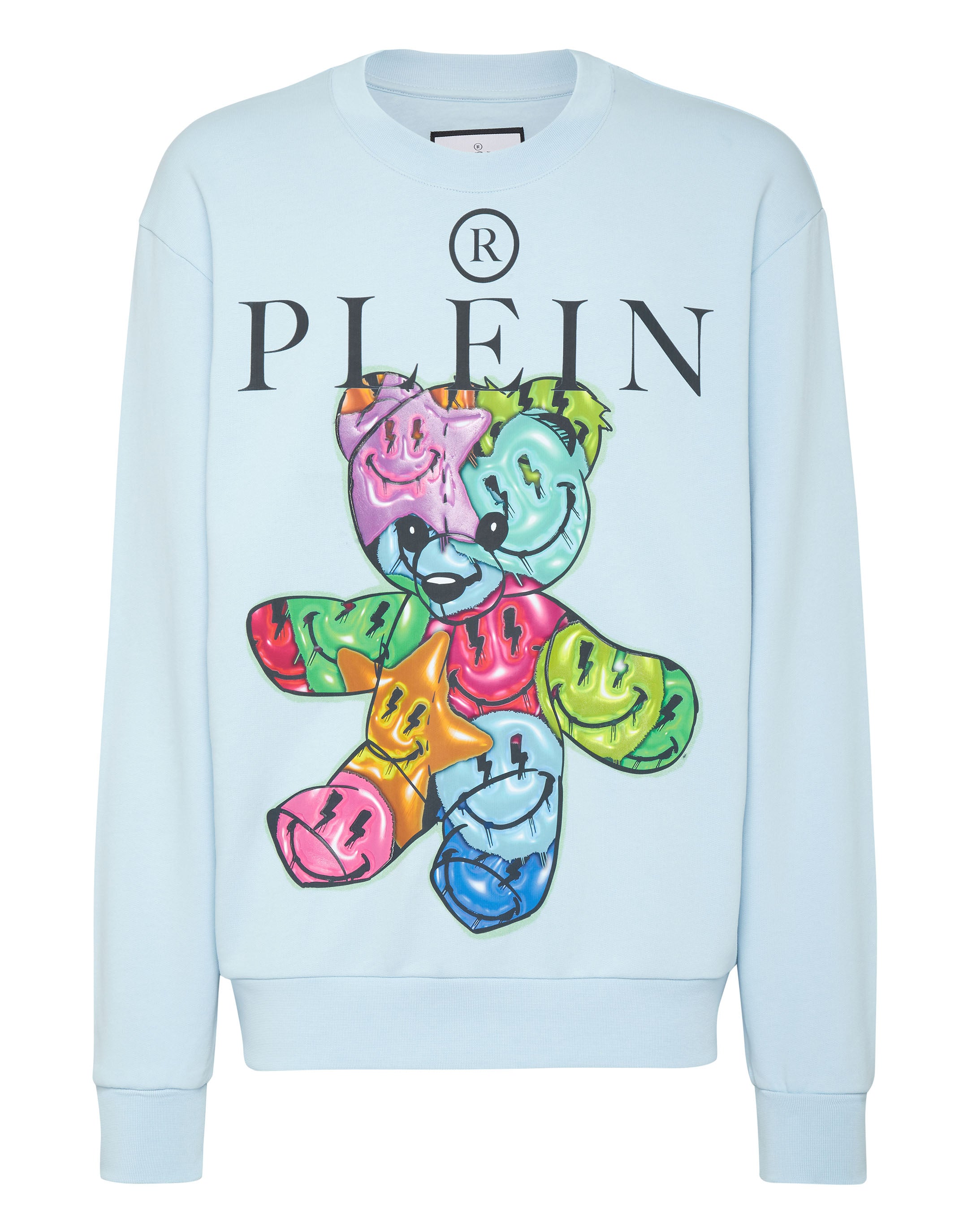 

Толстовка с круглым вырезом Teddy Bear PHILIPP PLEIN, светло-голубой