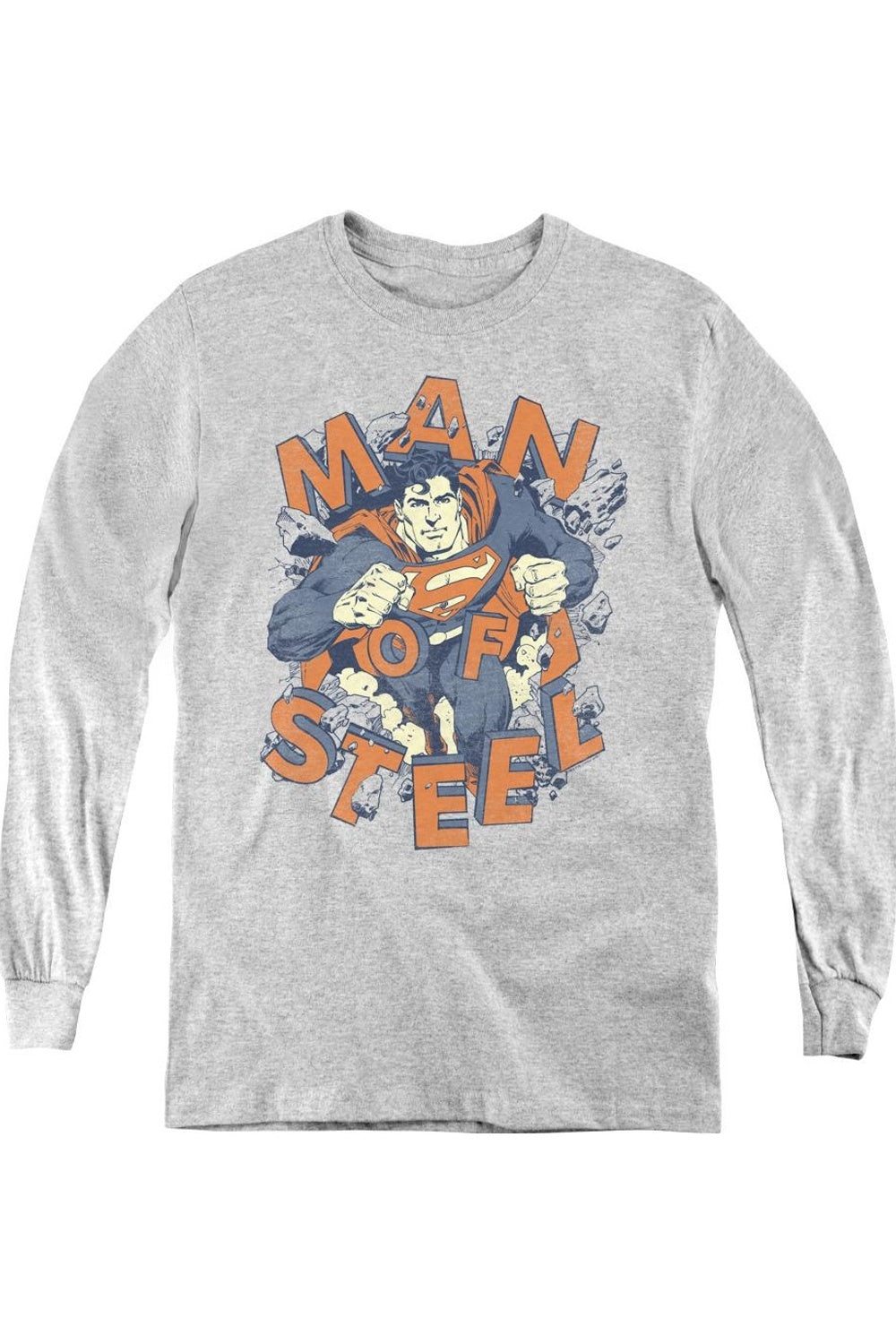 

Футболка с длинным рукавом "Супермен пробивается" для молодежи Gildan, Athletic Heather