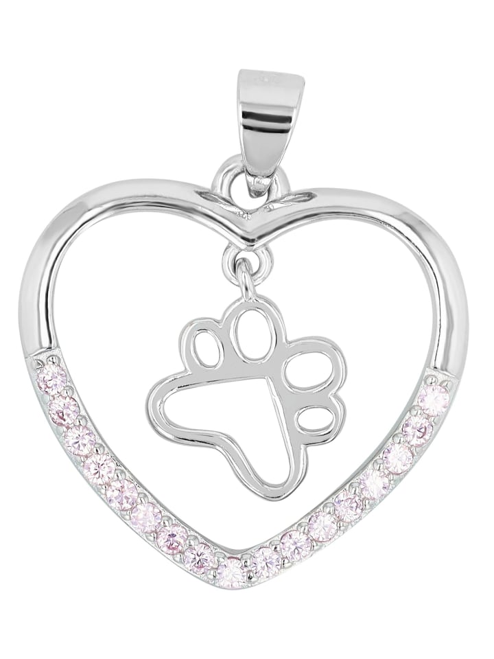 

Adeliás Женский кулон - Сердце. Кулон в форме сердца из серебра 925 пробы с кубическим цирконием в серебряной оправе