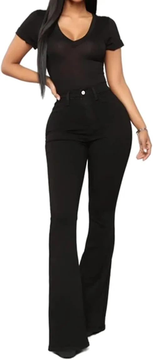 

Женские классические расклешенные джинсы с высокой талией LDNINE