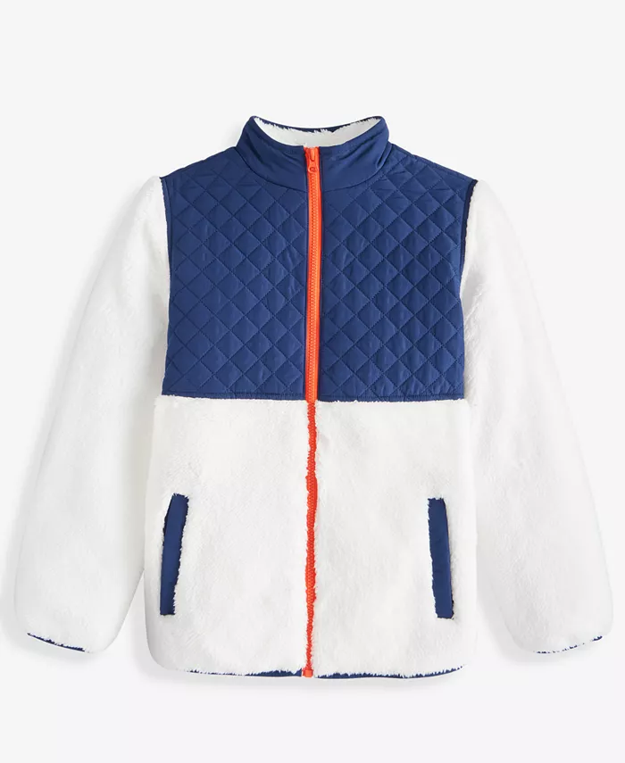 

Мальчики 4-20 куртка Color Blocked из искусственной шерпы Epic Threads, слоновая кость/кремовый