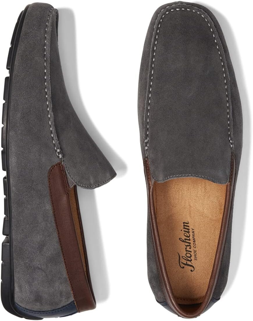 

Лоферы Talladega Moc Toe Venetian Driver Florsheim, цвет Gray Suede/Brown Smooth/Navy Smooth