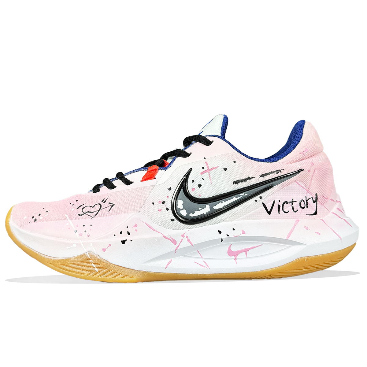 

Nike Точность 6 Антискользящие износостойкие низкие баскетбольные кроссовки мужские розовые, цвет Pink
