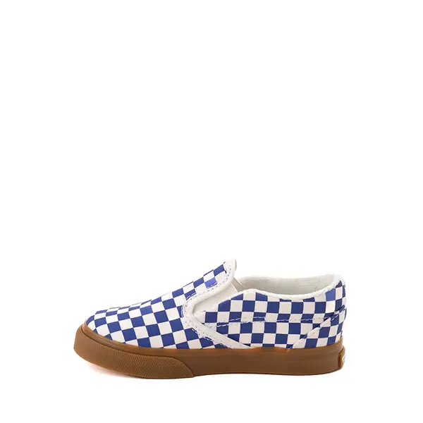 

Кеды Vans Slip-On Checkerboard Skate Shoe, цвет True Blue/White/Gum