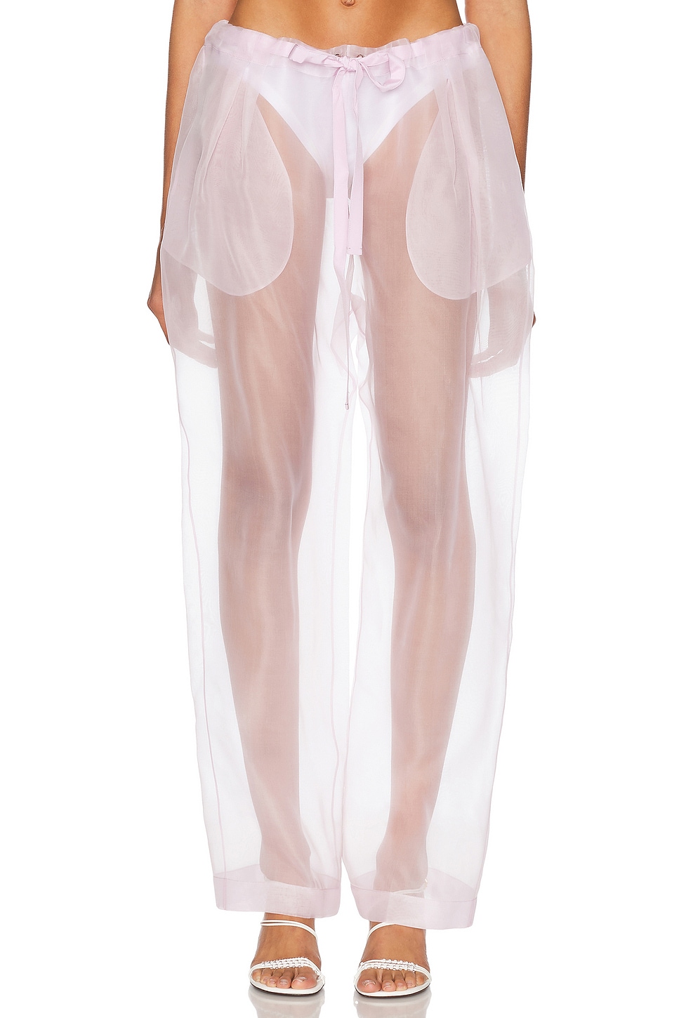 

Трентонские брюки из органзы Khaite, Peony