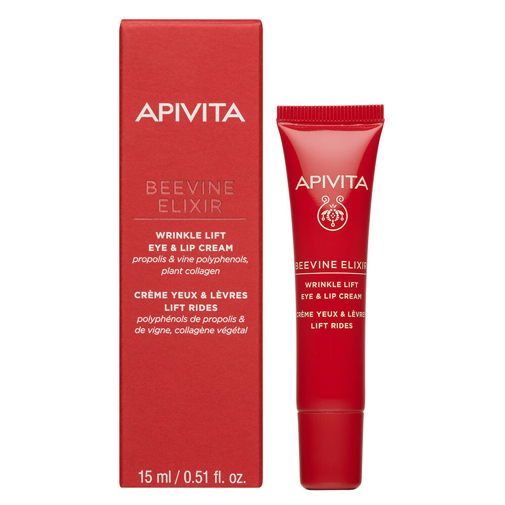 Контур вокруг глаз Beevine elixir contorno de ojos & labios lift arrugas Apivita, 15 мл — фото 2