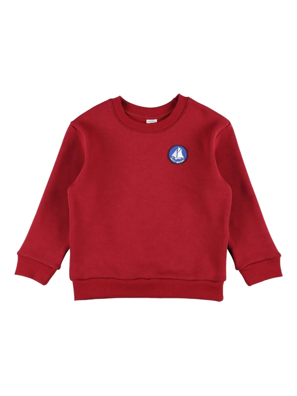 

Толстовка с нашивкой-логотипом и длинными рукавами Petit Bateau, красный