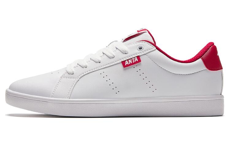 

Кроссовки ANTA Skateboarding Shoes Men Low-top ANTA White/Bright Red, белый/красный