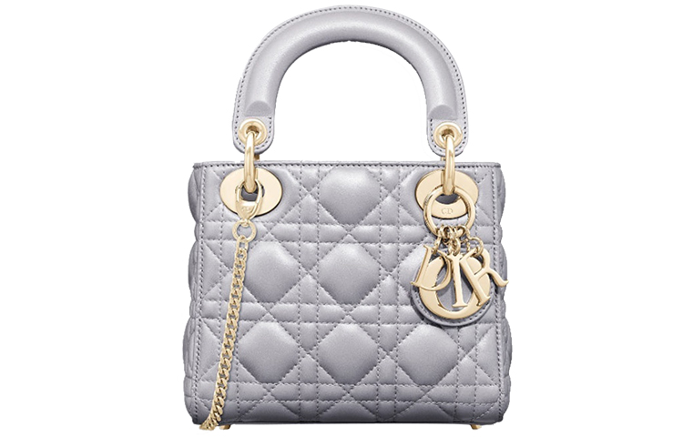 DIOR Lady Sheepskin Lady Bag, сумка через плечо, кроссбоди, мини-сумка для женщин, молочно-серый — фото 2