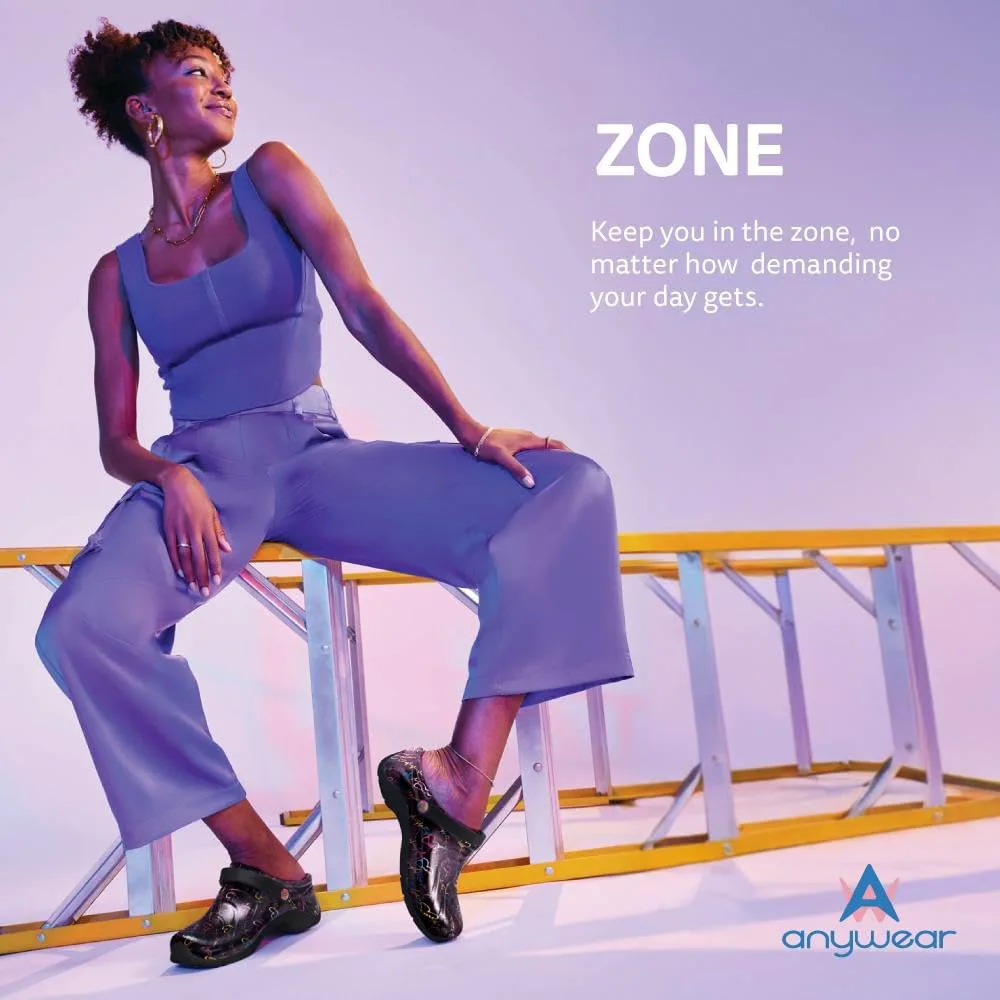 Сабо Anywear Zone Clogs - Рабочая обувь для женщин из ЭВА с противоскользящей подошвой - Противоскользящие рабочие туфли для женщин - Медицинские сабо с задним ремешком, темно-синий — фото 2