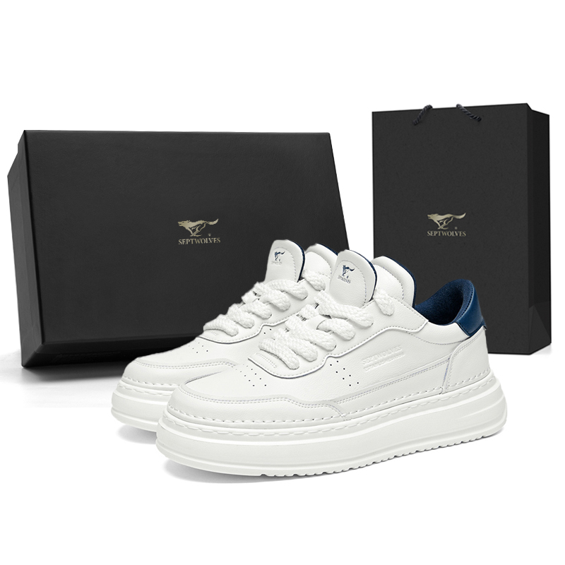 

Низкие мужские кроссовки SEPTWOLVES, Beige White Blue (Standard Leather Shoe Size)