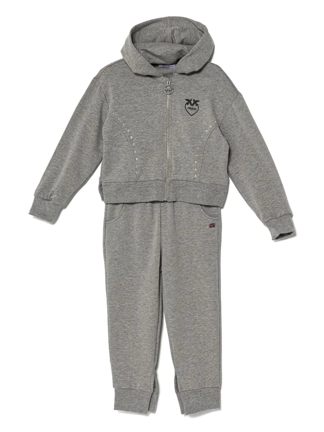 

Спортивный костюм Pinko Kids с принтом логотипа, серый