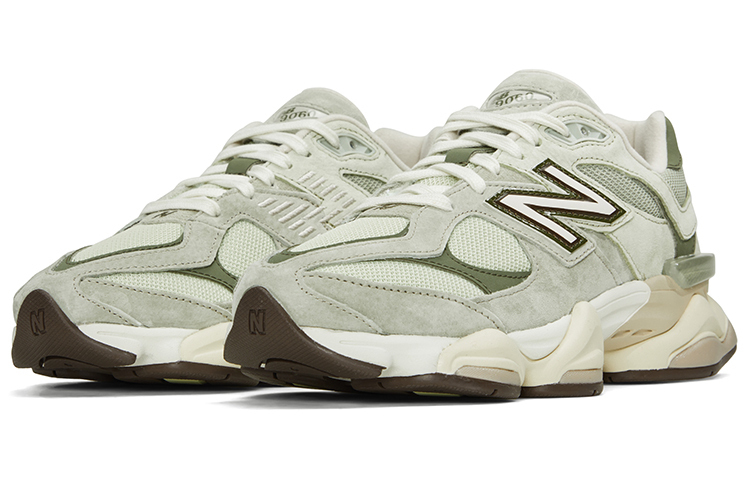 New Balance 9060 Оливин - Серо-зеленый, цвет Gray Green — фото 4