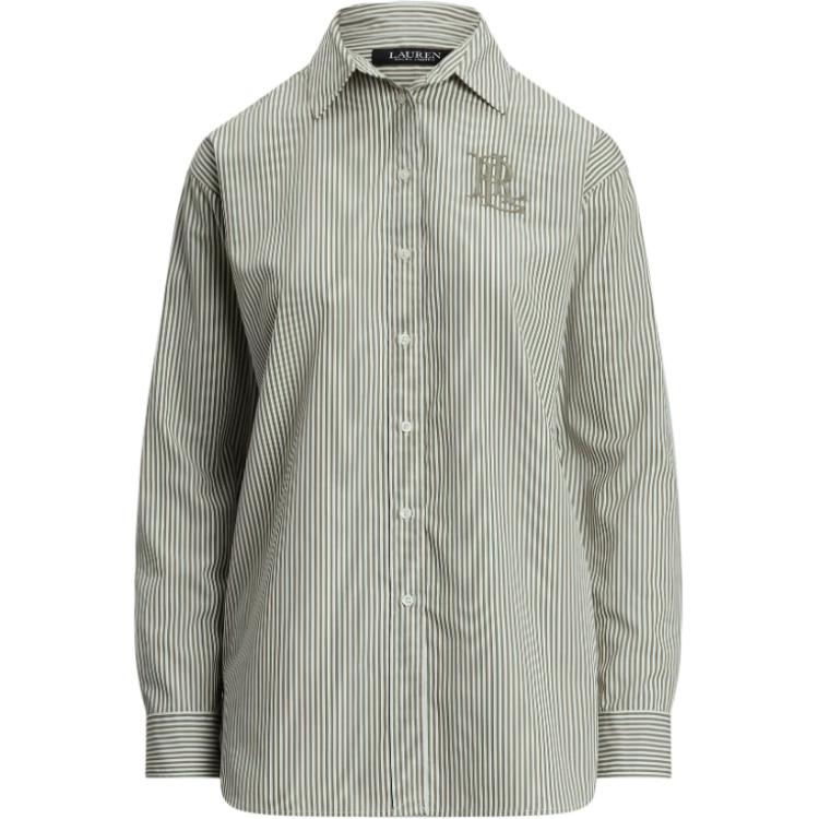 

Рубашка Lauren в полоску с вышитым логотипом Ralph Lauren, зеленый