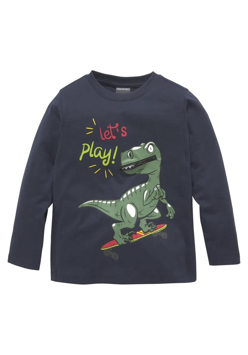 

KIDSWORLD рубашка с длинными рукавами "LET´S PLAY", цвет морской волны