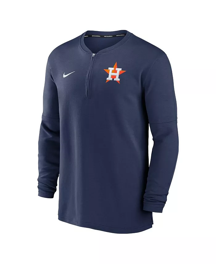 Мужская синяя толстовка Houston Astros Authentic Collection Game Time Performance с молнией до середины груди Nike — фото 2