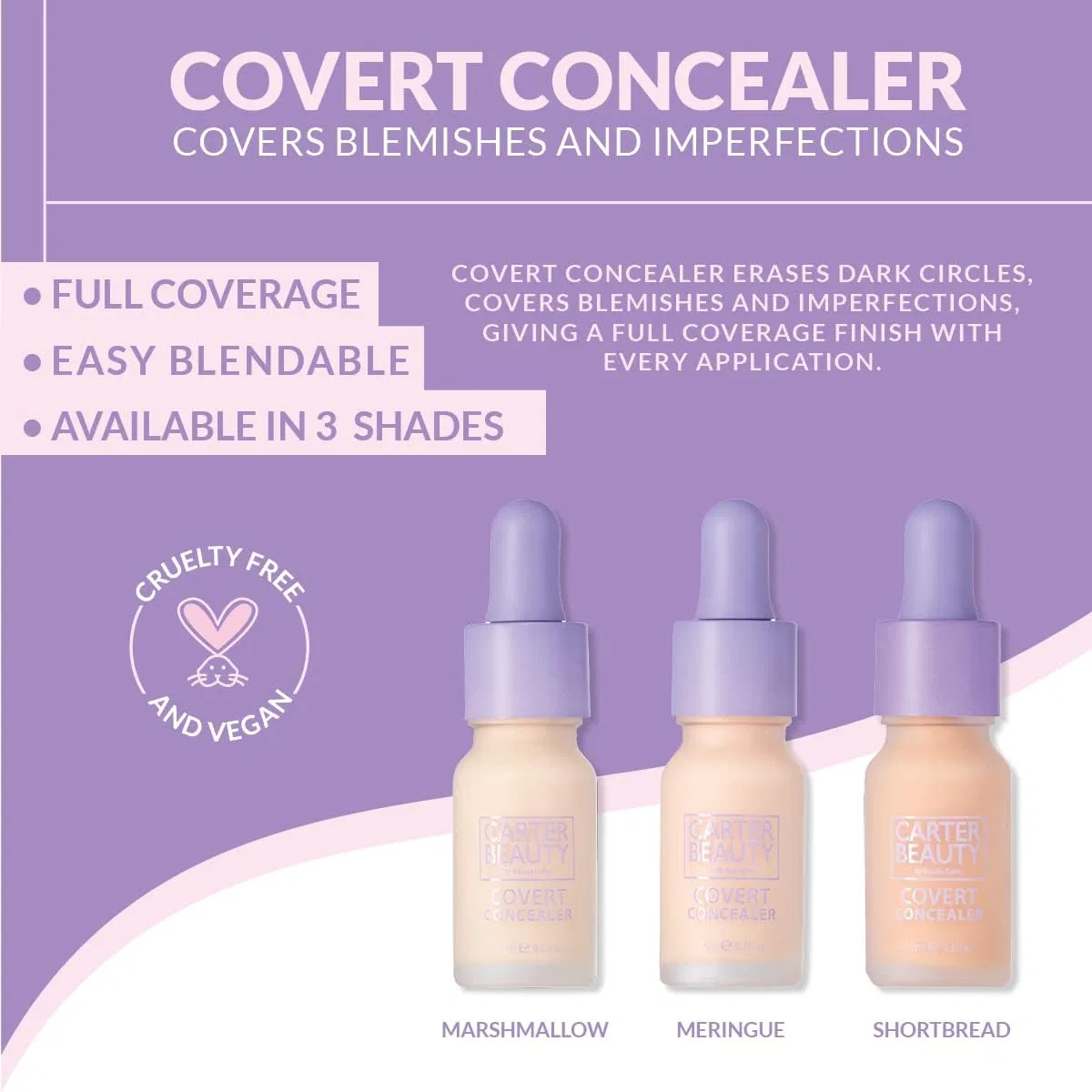 Консилер Carter Beauty Covert Brightening Concealer кремовый 0.8 унции — фото 2