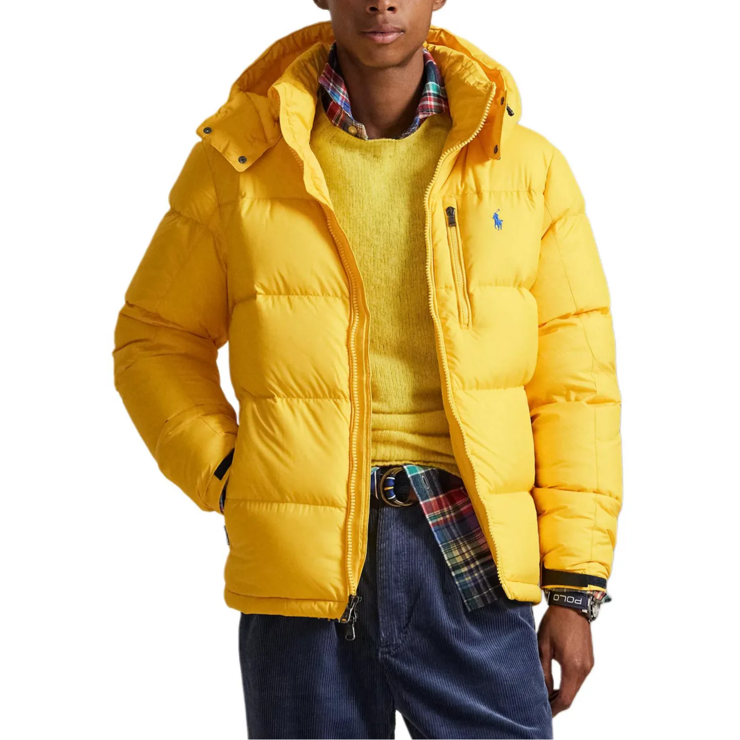 Пуховик мужской Polo Ralph Lauren, желтый — фото 3