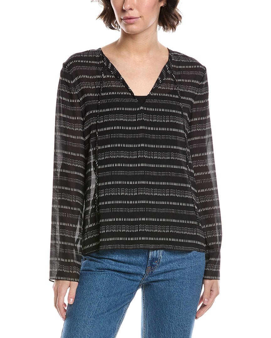 

Топ из шелка Theory, черный