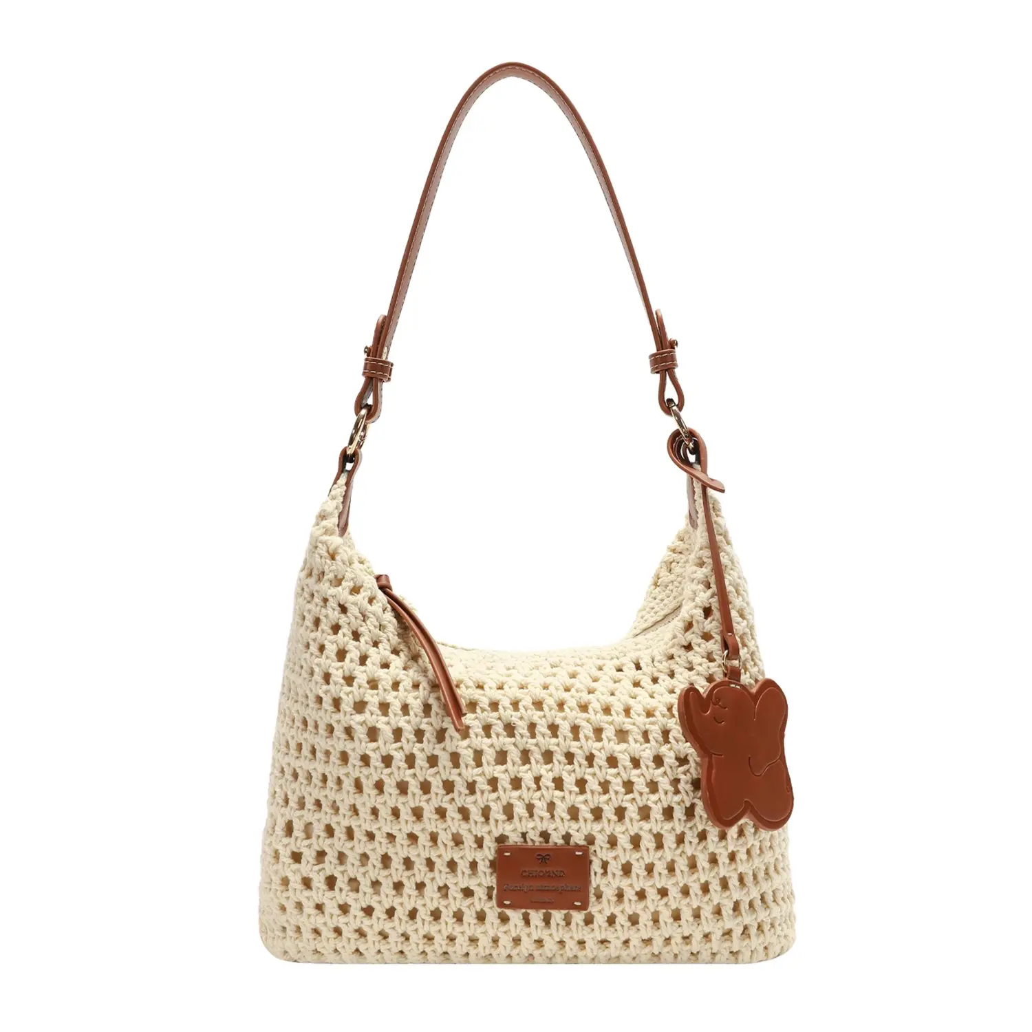 

PAYOT Льняная плетёная сумка через плечо женская бежевая абрикосовая, Beige Apricot