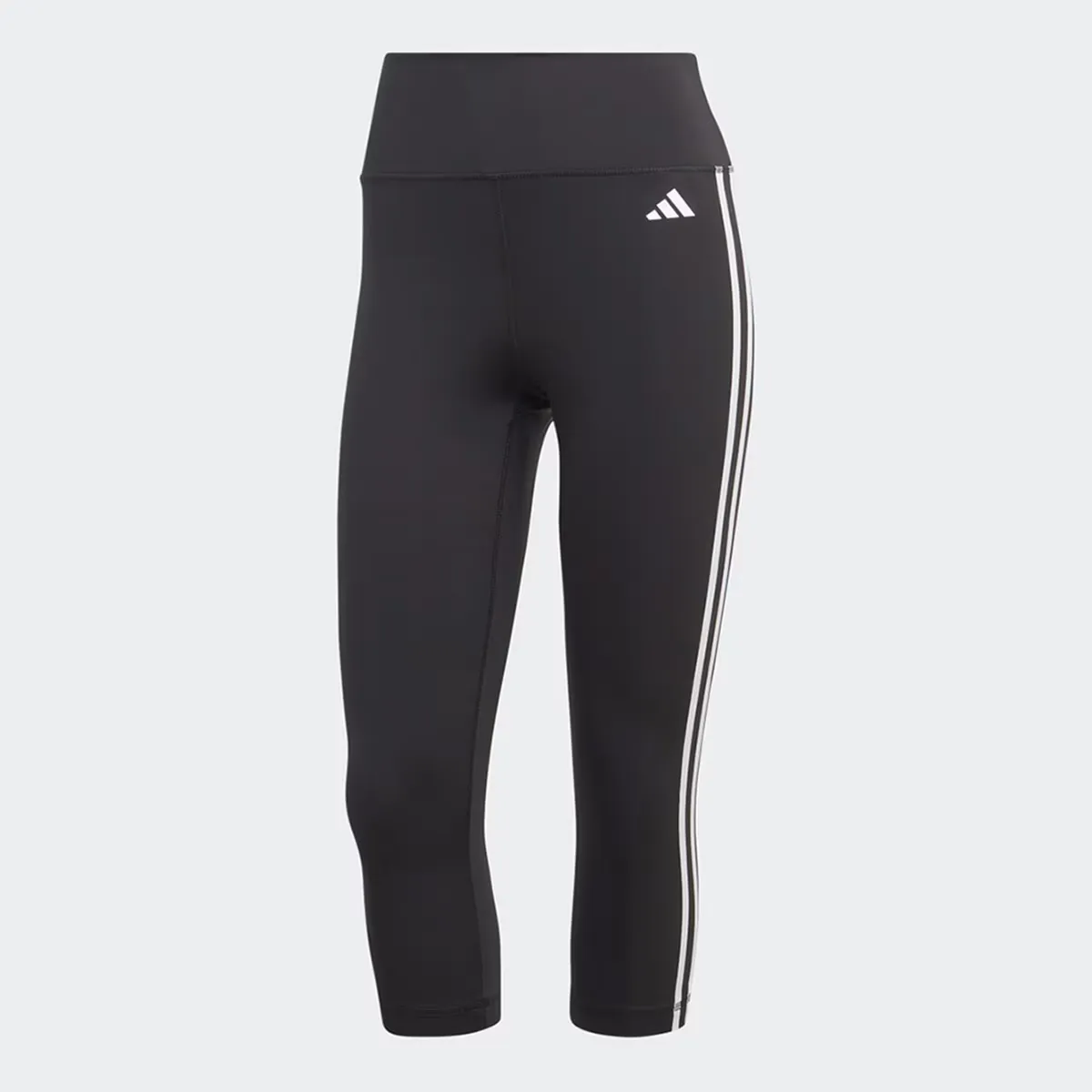 

Женские леггинсы Adidas Train Essentials с высокой талией и тремя полосками длиной 3/4, черный