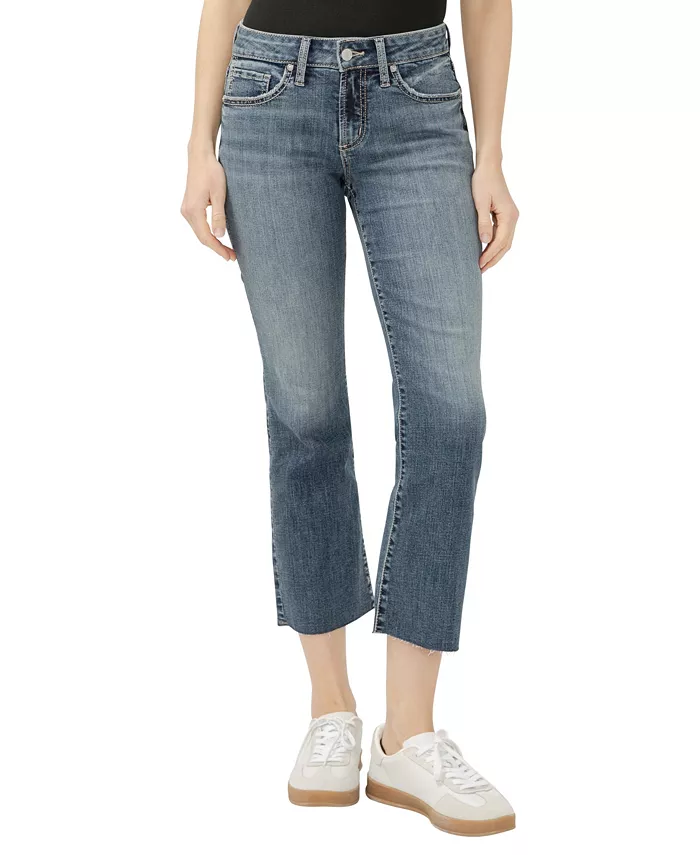 

Женские джинсы Suki Curvy Fit Flare со средней посадкой Silver Jeans Co., синий