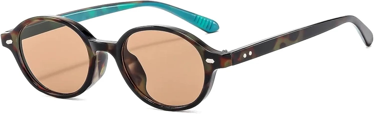 

Солнцезащитные очки с защитой UV400 | Овальная оправа, черные линзы | для женщин и мужчин, для занятий спортом на открытом воздухе и вождения DSVIGF, Leopard Tea