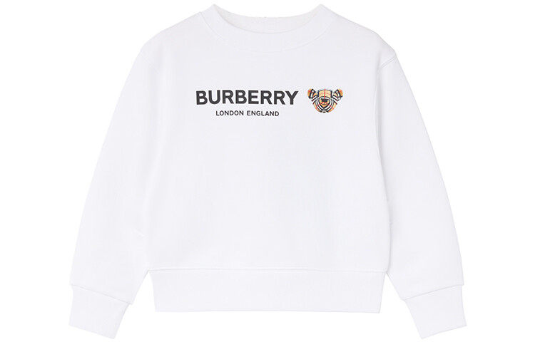 

Толстовка детская Burberry с логотипом, белый