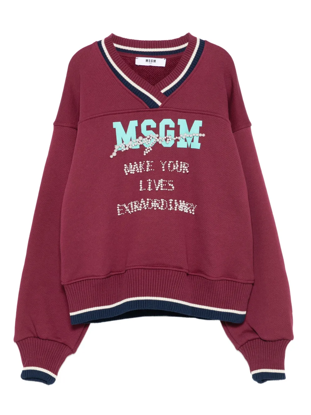 

Декорированная толстовка MSGM Kids, красный