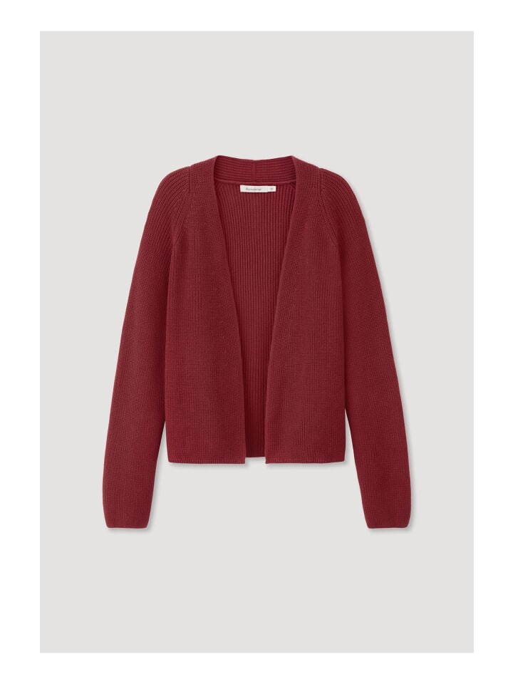 

Кардиган Hessnatur Strickjacke Regular aus reiner Bio Baumwolle, цвет dunkelrot