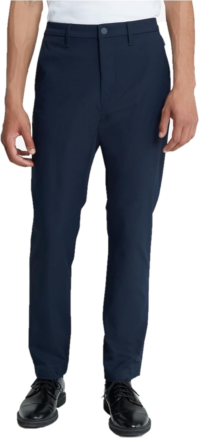 

Мужские облегающие брюки-чинос Calvin Klein из ткани и эластичного плетения, Dark Sapphire