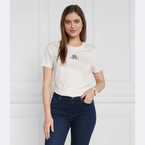 Футболка стандартного кроя Reg varsity imd ny c-nk ss Tommy Hilfiger, белый — фото 2