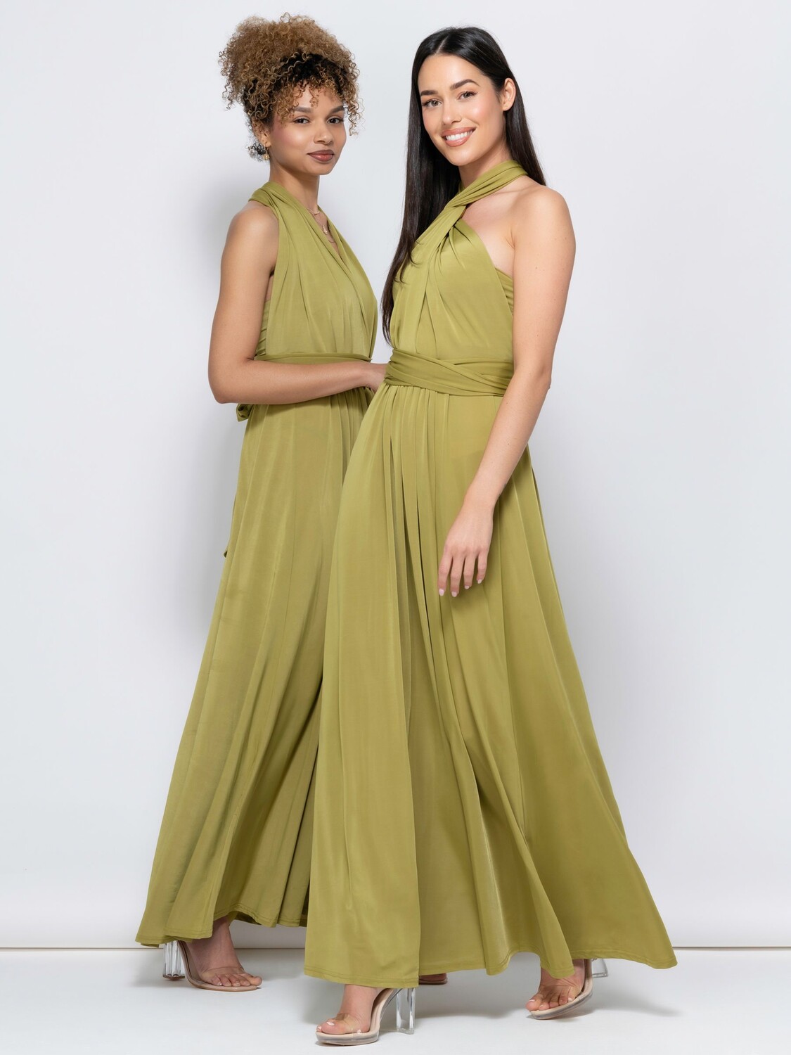 

Платье макси Jolie Moi Bridesmaid, оливково-зеленый
