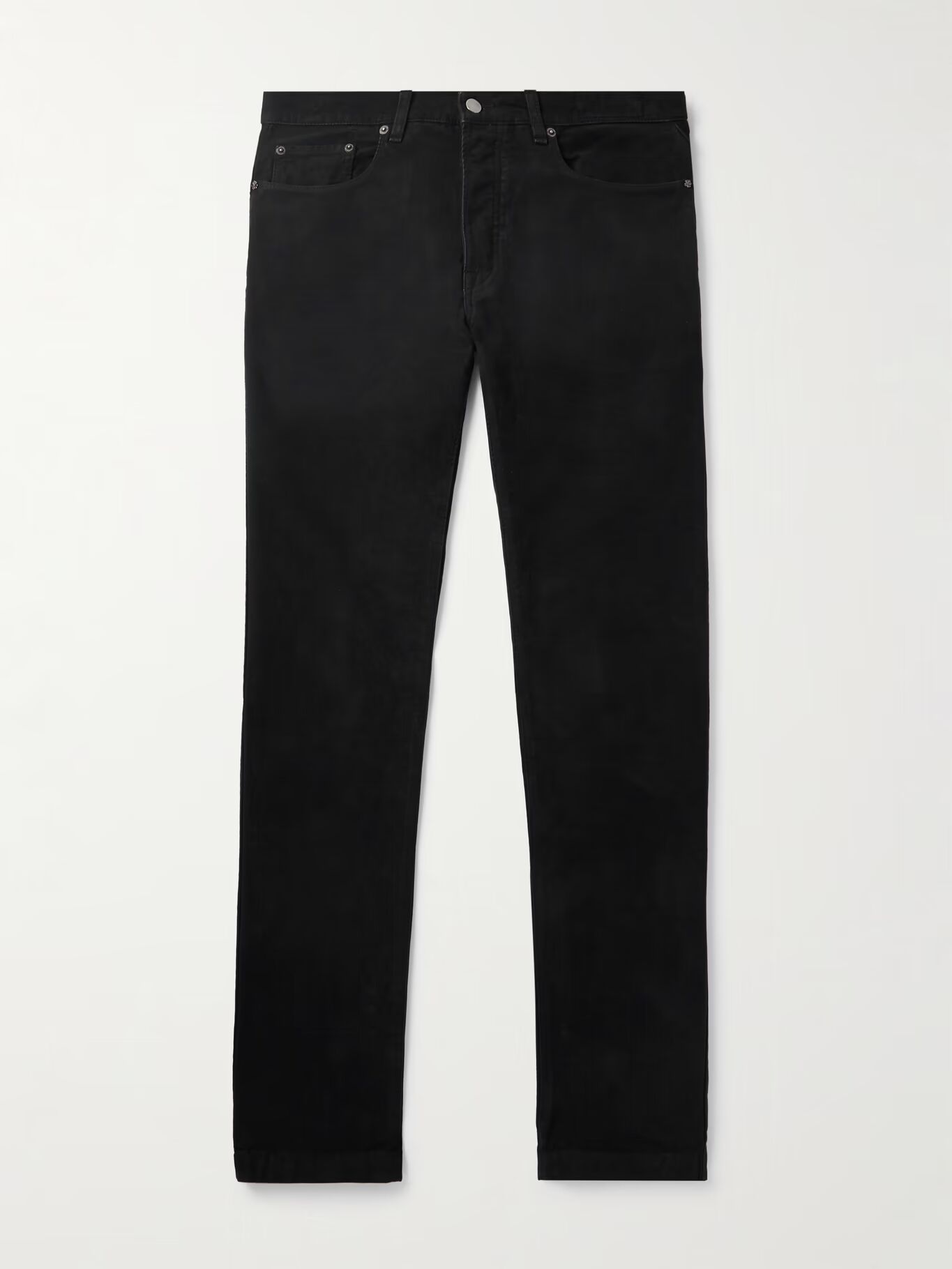 

Брюки Alunga Slim-Fit из хлопка-молескина MASSIMO ALBA, черный