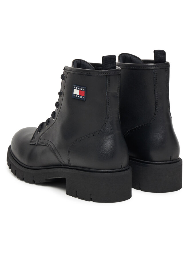 Ботильоны на шнуровке Tjw Lace Up Leather Boot EN0EN02824 Tommy Jeans, черный — фото 3