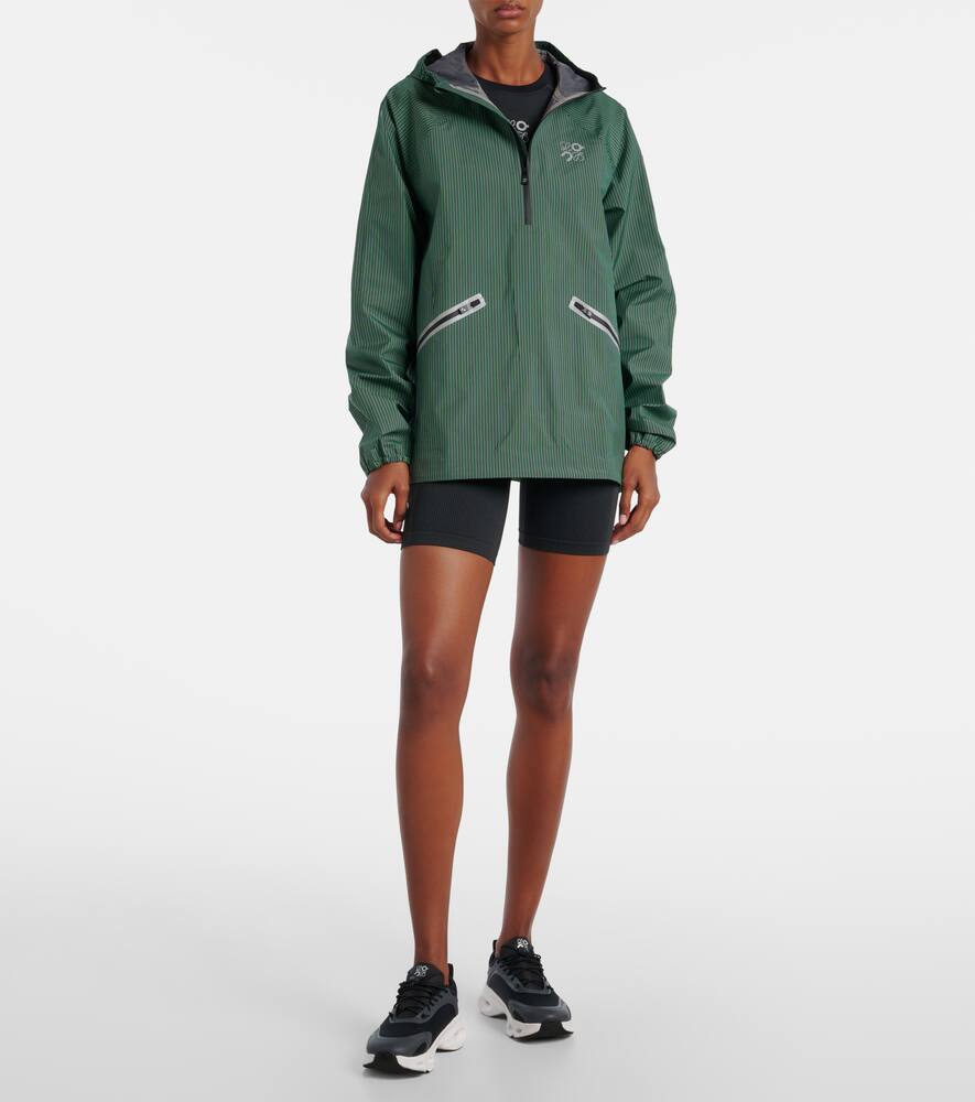 Полузастёгивающаяся куртка On Storm в полоску Loewe, Green/Black — фото 2