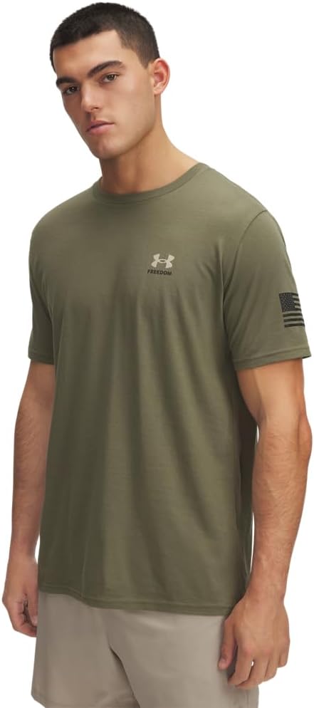 

Мужская футболка с коротким рукавом Under Armour Freedom Flag, (390) Marine Od Green/Desert Sand, Зеленый, Мужская футболка с коротким рукавом Under Armour Freedom Flag, (390) Marine Od Green/Desert Sand