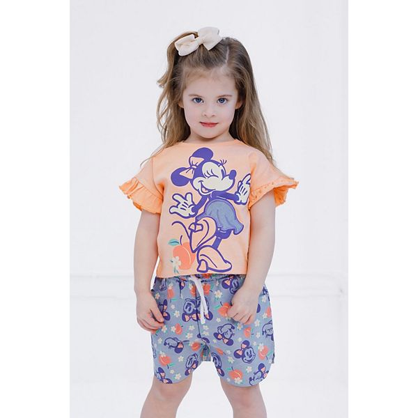 Футболка Disney Minnie Mouse и шорты из шамбре Imagikids, White — фото 2
