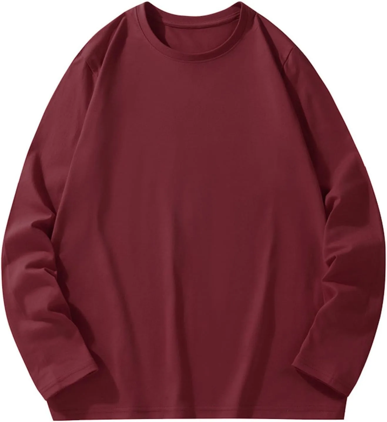 Футболка мужская Cotton Long Sleeve Crew Neck Plus Size