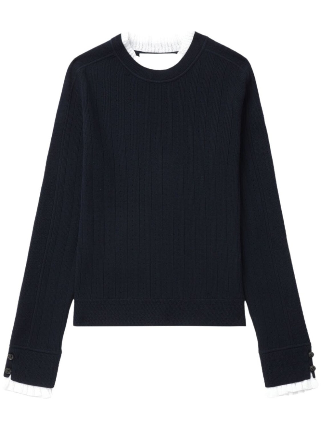 

3.1 Phillip Lim свитер в рубчик с жидким узором