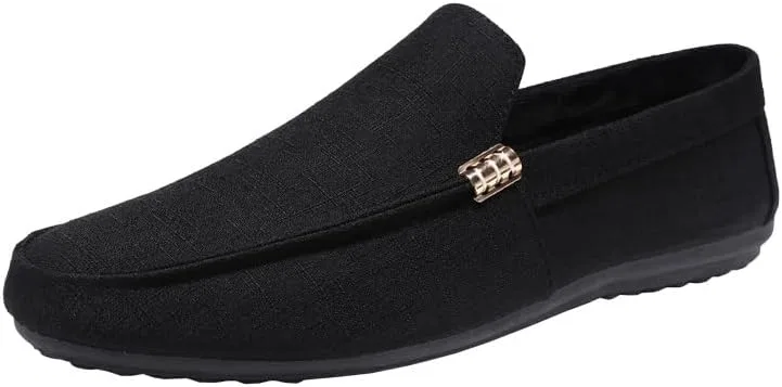 Лоферы мужские, замшевые, Solid Color, Black SayfuR