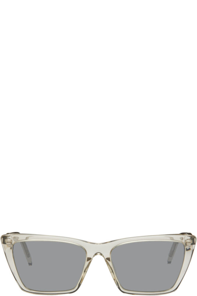 

Бежевые тонкие солнцезащитные очки SL 737 Mica Saint Laurent