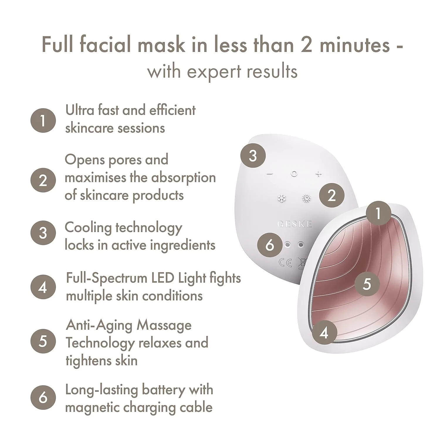 Маска для лица Geske — LED- «SmartAppGuided Sonic Warm & Cool Mask 9 in » от , Starlight Cosmetics Bundle — фото 4