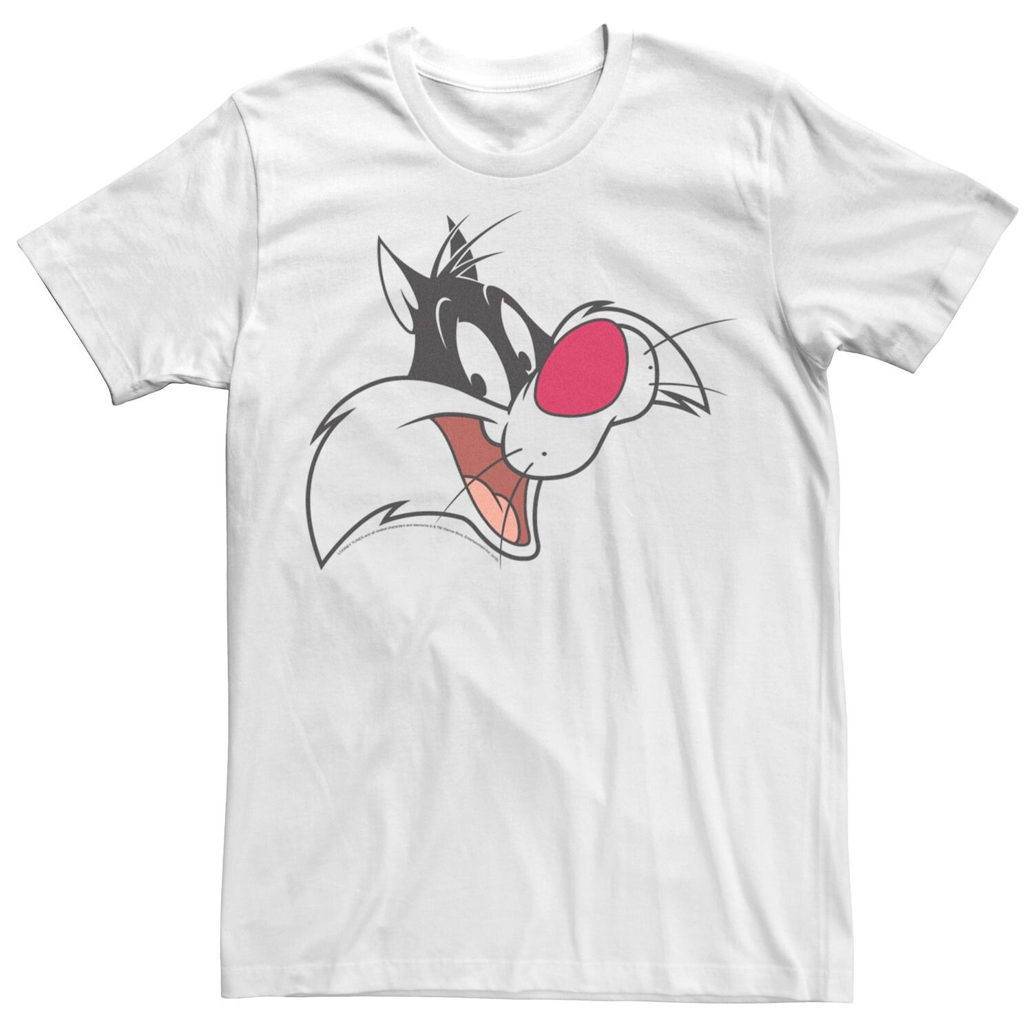 

Мужская футболка с рисунком Looney Tunes Sylvester Face Licensed Character