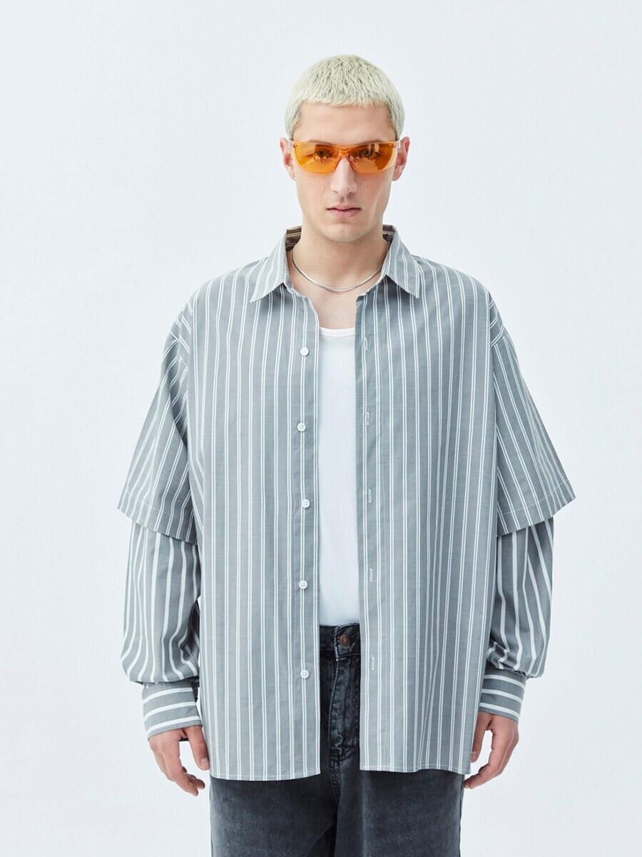 

Повседневная рубашка VAMOS CLO Comfort fit Button Up Shirt, серый